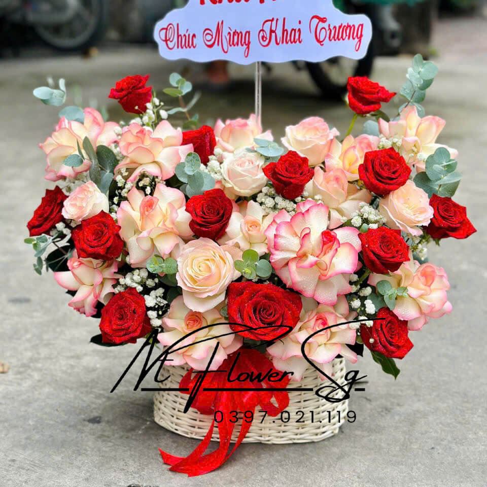 Giỏ hoa tươi 025